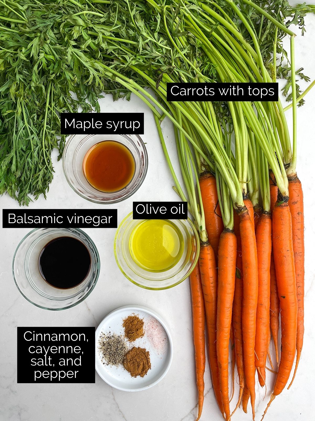 maple balsamic carrots ingredients.