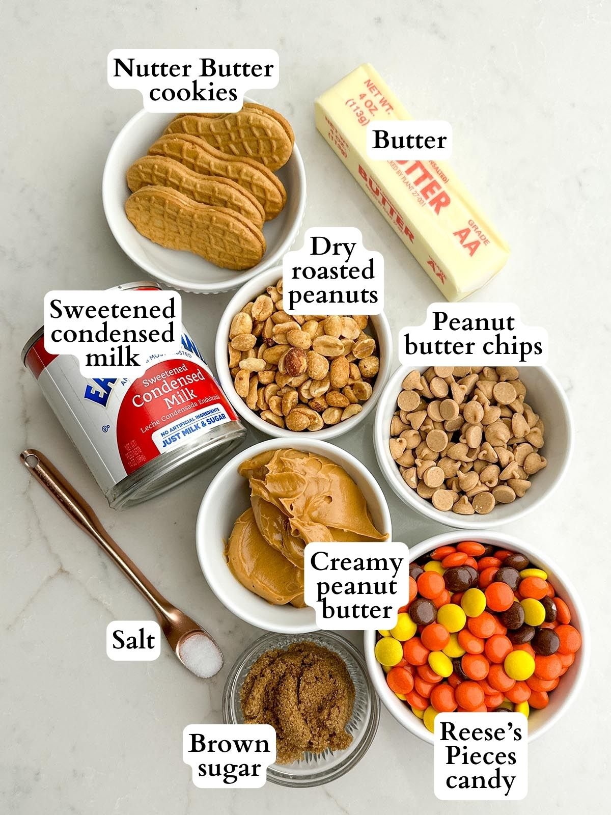 Nutter Butter bar ingredients.