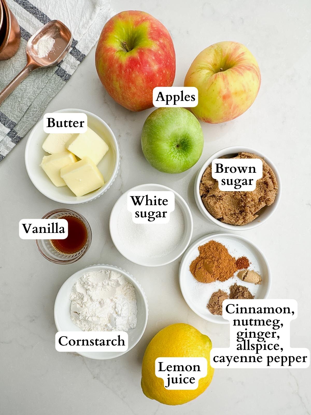 pre-cooked apple pie filling ingredients.