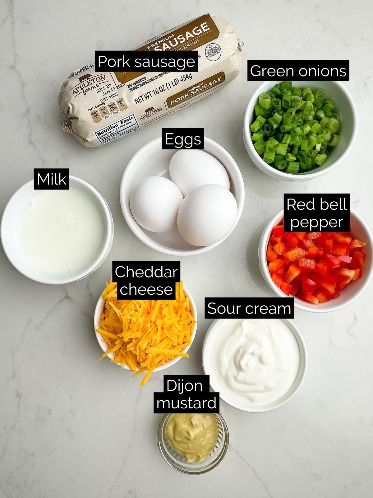 sausage egg bake ingredients.